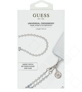 Guess Crossbody Strap Pearl and 4G Charm - white 3666339546632 GUUCMDW4CH