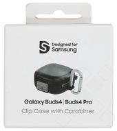 Designed for Samsung Clip Case with Carabiner für R540, R640 Samsung Galaxy Buds4, Buds4 Pro - black
