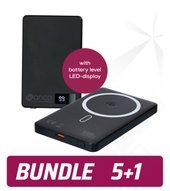 anco 3in1 Magnetic Wireless Powerbank 5.000 mAh - black 5+1 Aktion 4051805991938 AN-300PB
