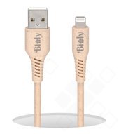 anco Bioly USB-A auf Lightning Daten- und Ladekabel MFI 1,5 m - ecru