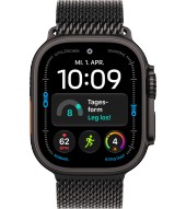 Apple Watch Ultra 4 49 mm 5G Titan Schwarz Milanaise Loop Small - schwarz