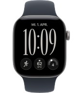 Apple Watch 12 AL 5G 42 mm space grau Sport (MJFX4ZR/A) S/M - navy blau