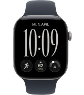 Apple Watch 12 AL 5G 46 mm space grau Sport (MJG64ZR/A) S/M - navy blau