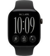 Apple Watch 12 AL 5G 46 mm schwarz Sport (MJG94ZR/A) M/L - schwarz