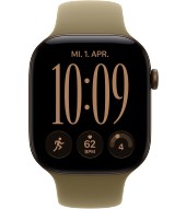 Apple Watch 12 AL 5G 46 mm dunkelbronze Sport (MJGE4ZR/A) M/L - oliv